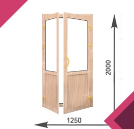 Входная дверь штульповая ламинированная 1250x2000